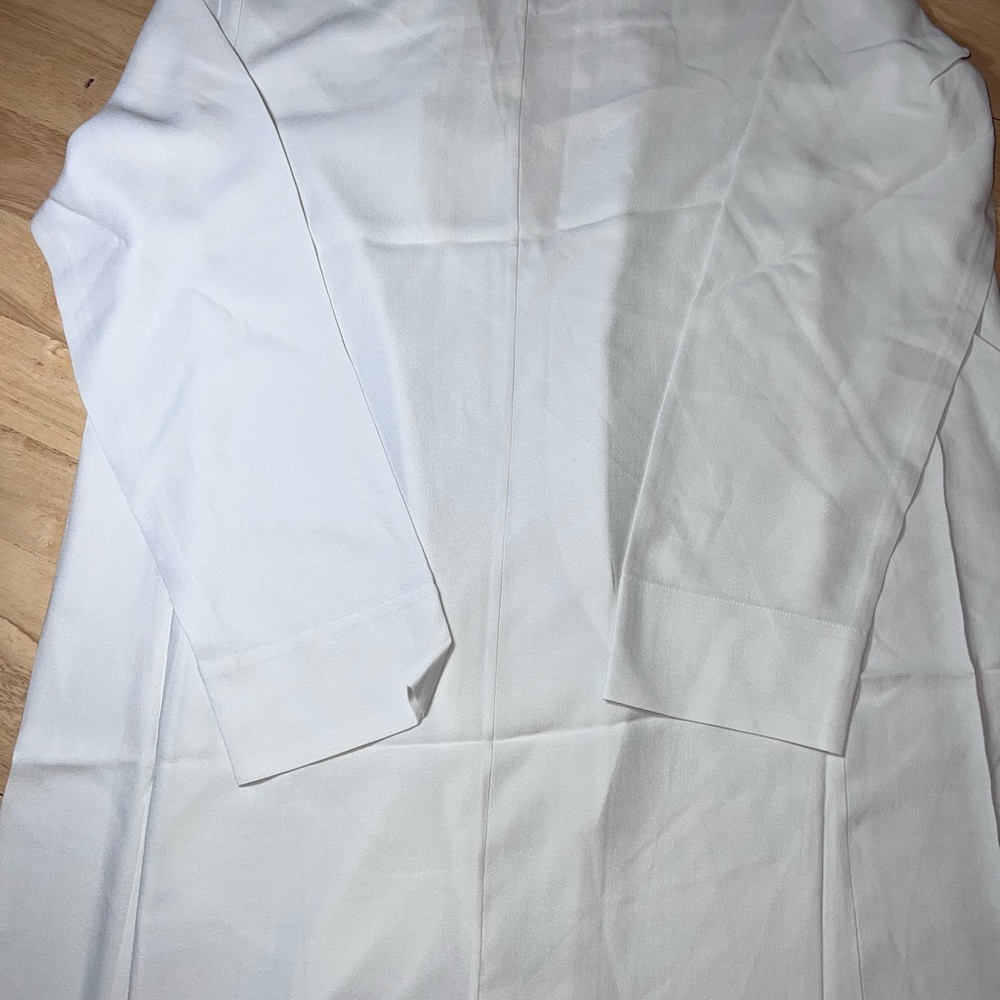 Eileen Fisher Bone Silk Georgette Crepe Trench Coat BNWTS $398.00 NEW BNWTS - Picture 7 of 15